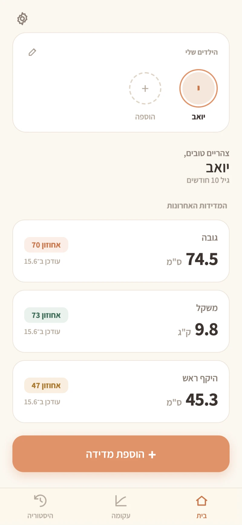 מסך הבית של אחוזון בעברית